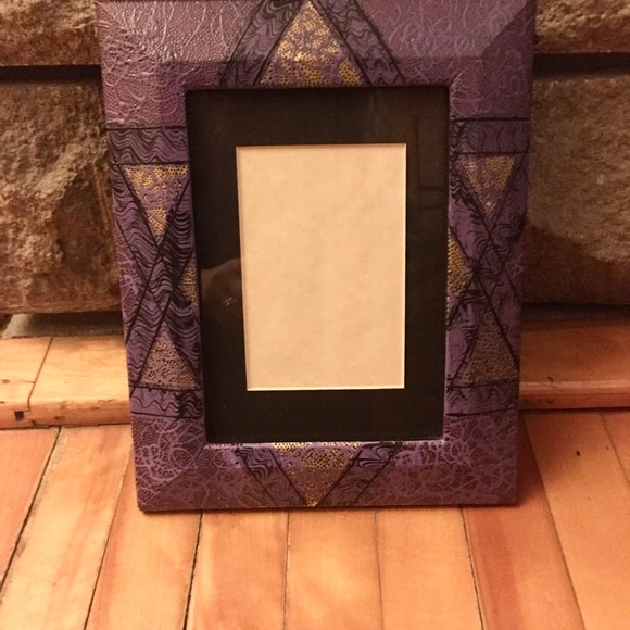 Melanie Rothschild Hand Painted Metallic Textured Wood Frame - Picture 4 of 6